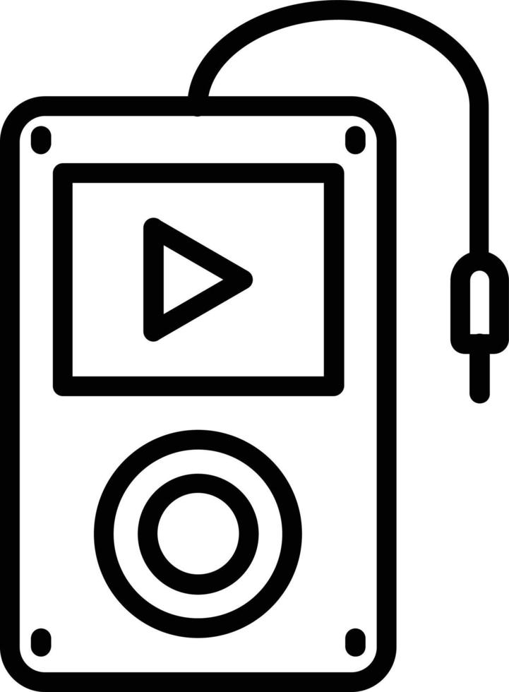 Music Player Vector Line Icon