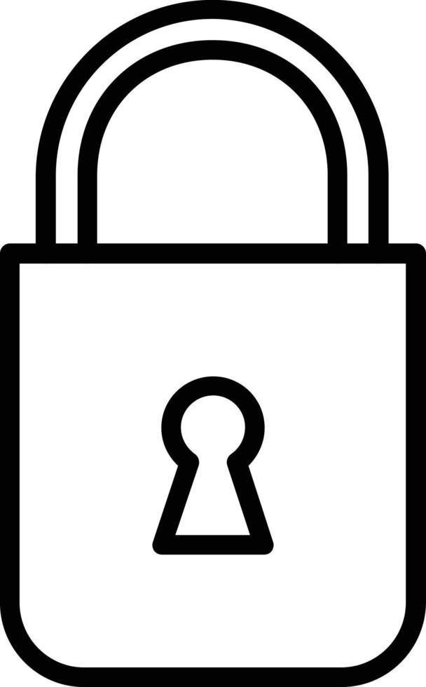 Lock Vector Line Icon