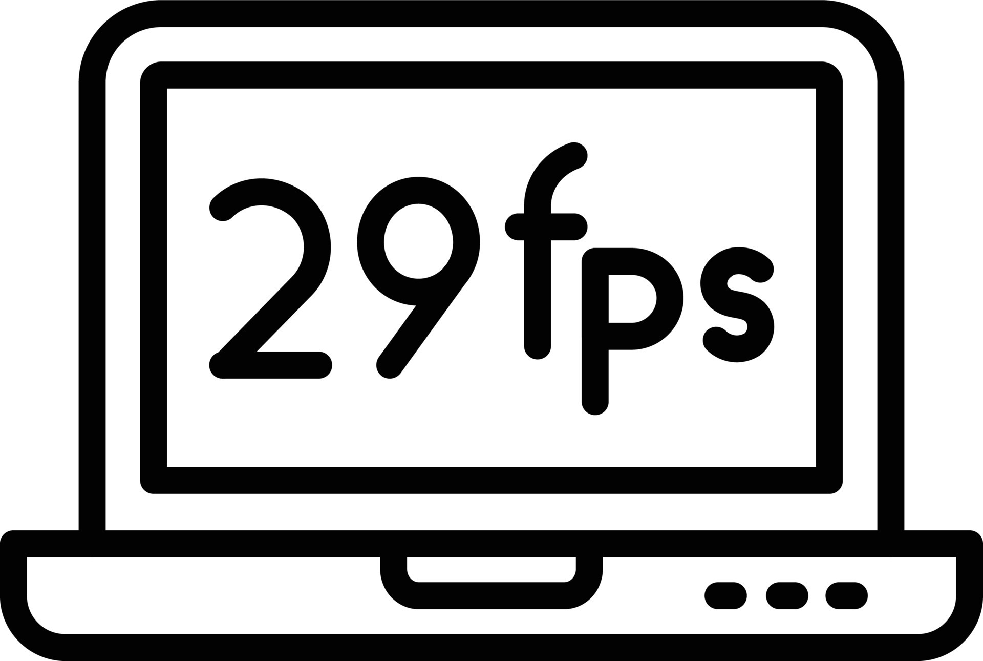 Frames Per Second Vector Line Icon 9294604 Vector Art at Vecteezy