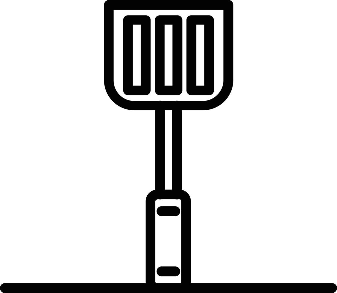 Rubber Spatula Vector Line Icon