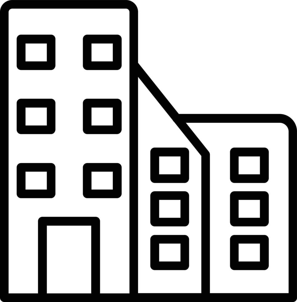 Building Vector Line Icon