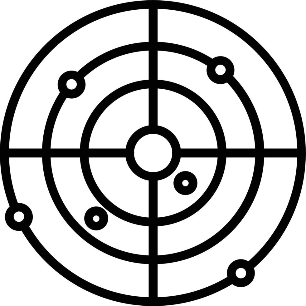 Sonar  Vector Line Icon