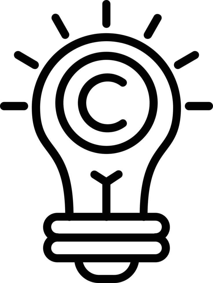 Copyright Vector Line Icon