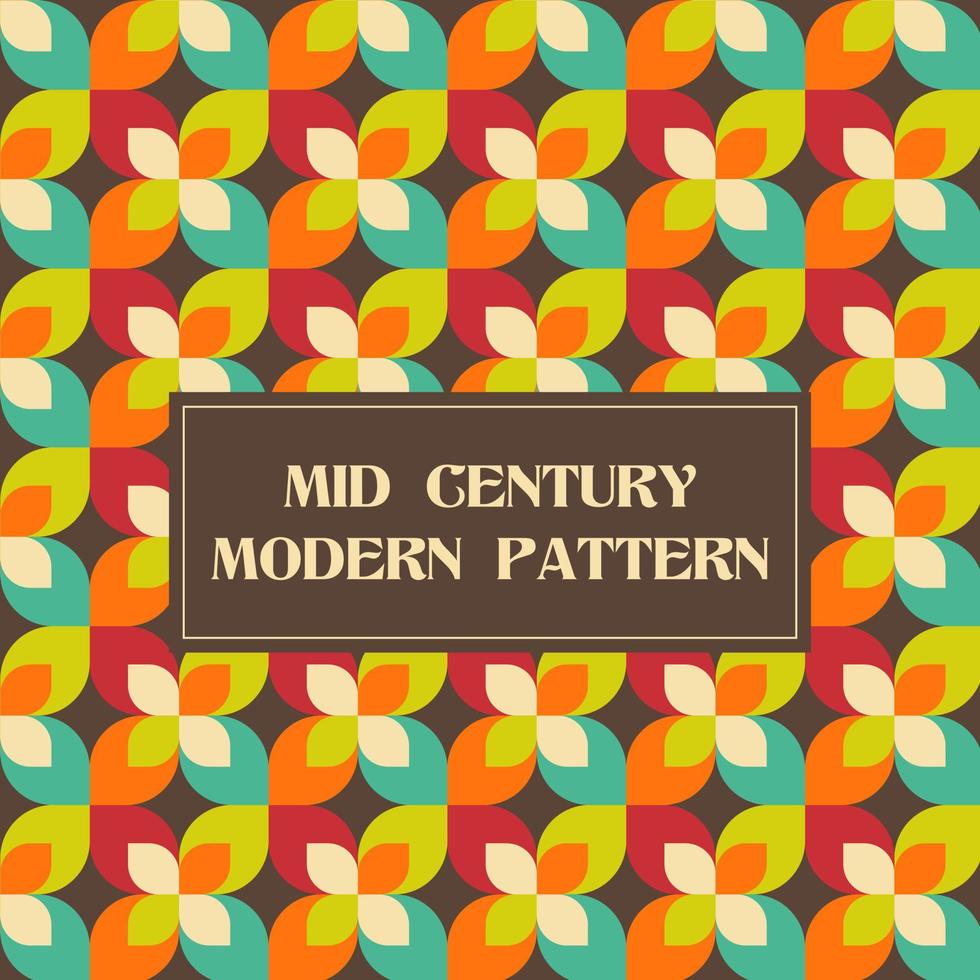 70s mid century modern geometric seamless pattern. Retro background for home decor, textile, wallpaper and wrapping paper vector