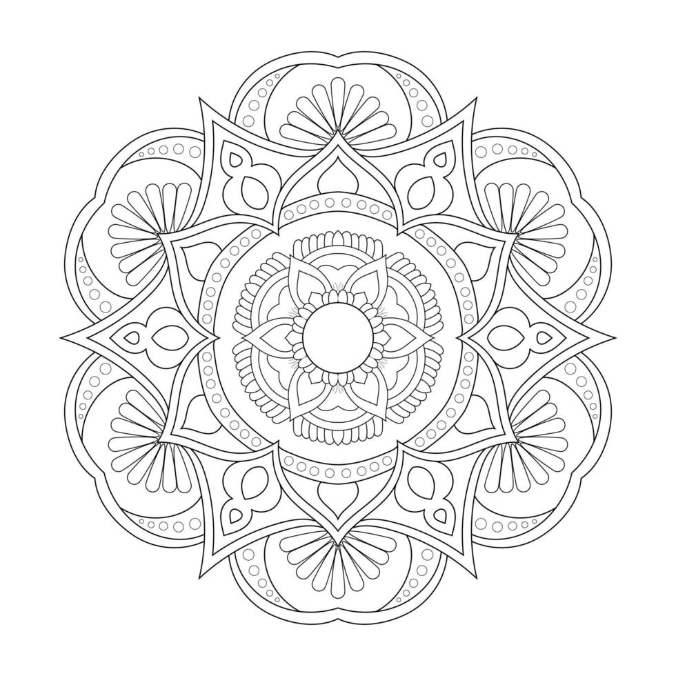 Mandala design with Arabic ethnic arabesque style floral pattern vector