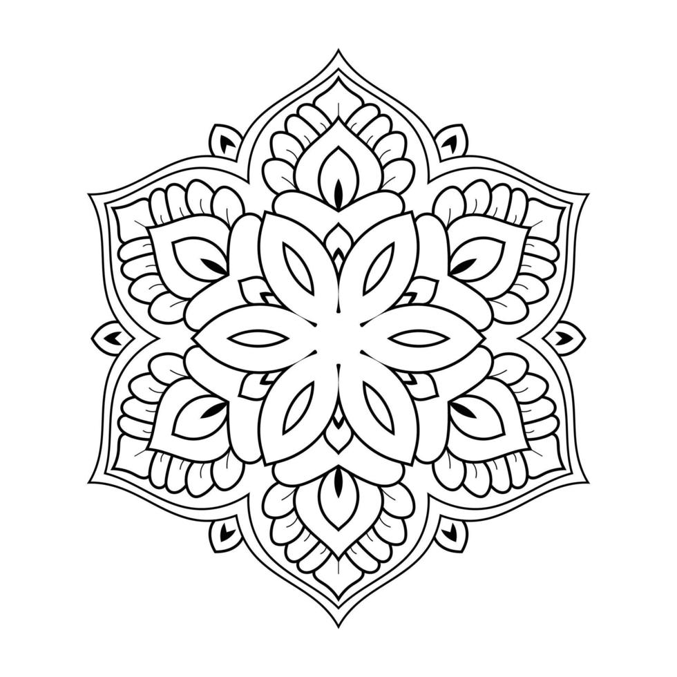 diseño de mandala con motivos florales de estilo arabesco étnico árabe vector