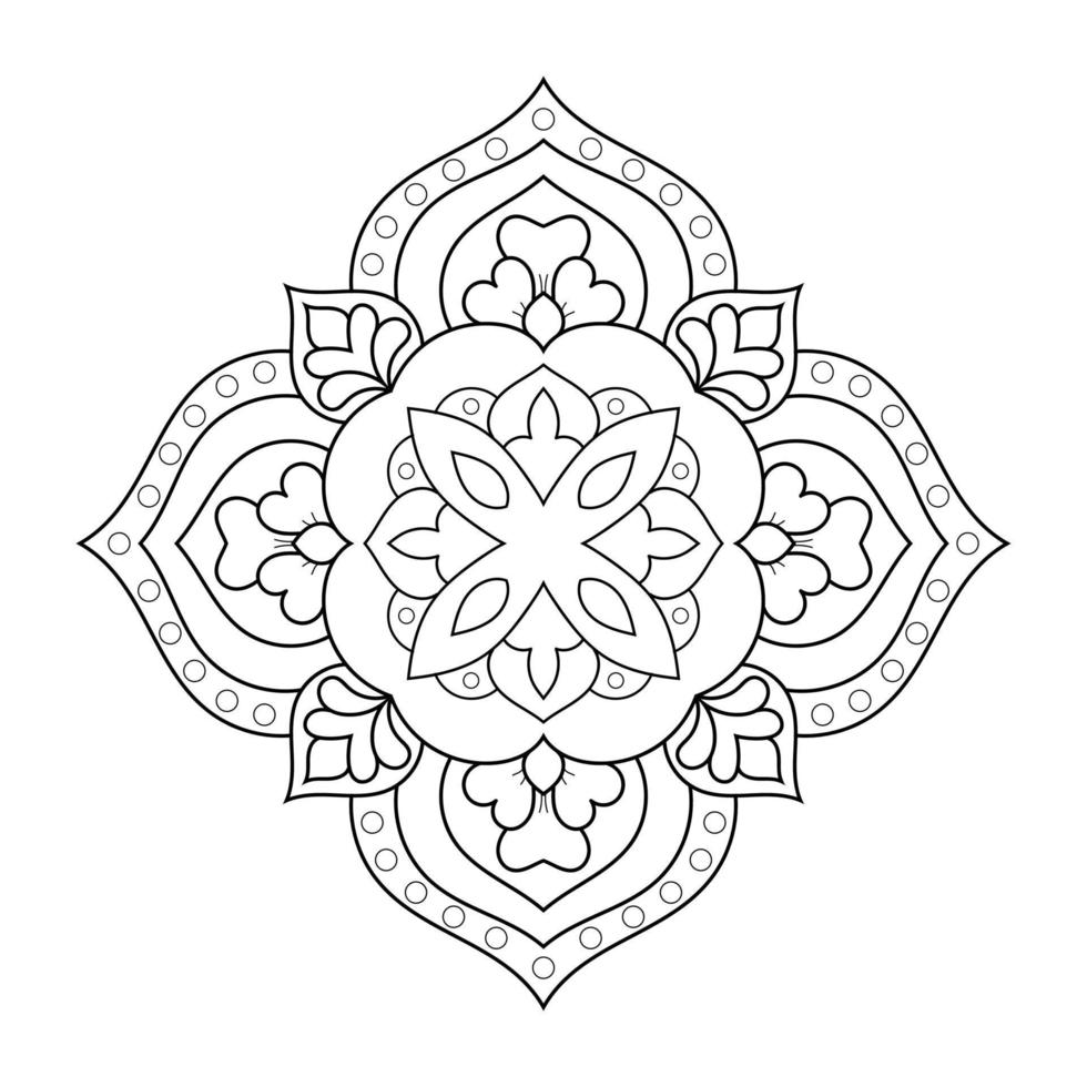 diseño de mandala con motivos florales de estilo arabesco étnico árabe vector