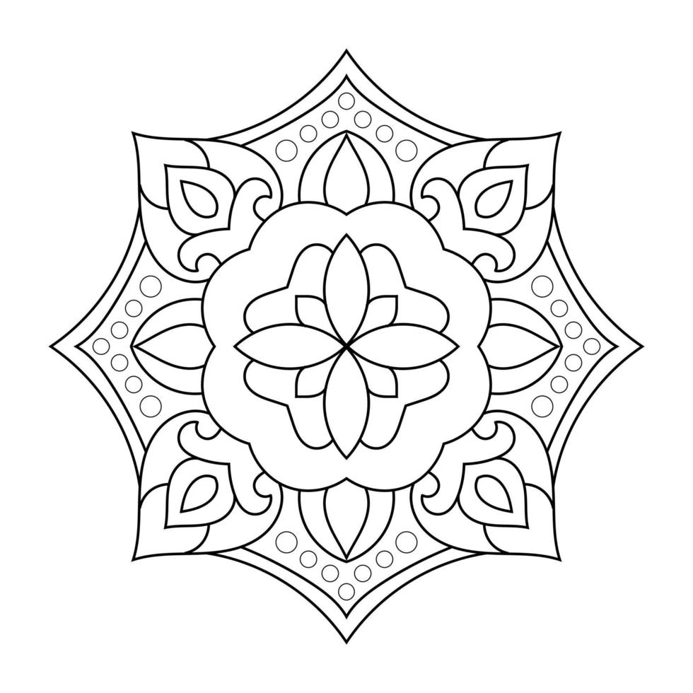 diseño de mandala con motivos florales de estilo arabesco étnico árabe vector