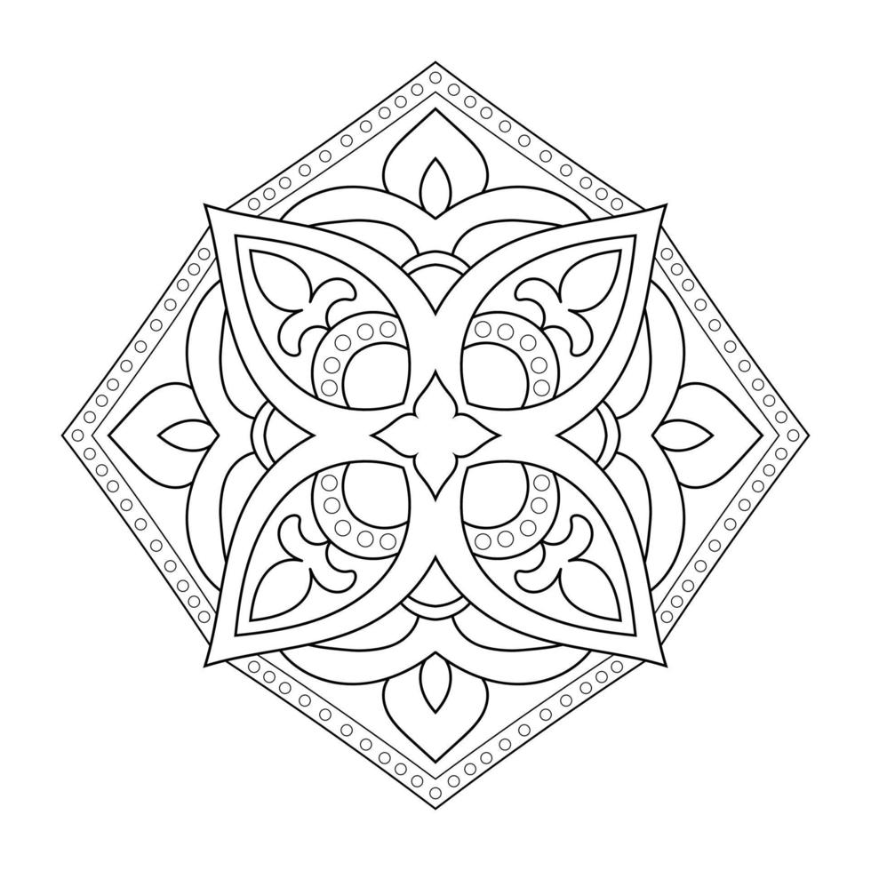 diseño de mandala con motivos florales de estilo arabesco étnico árabe vector