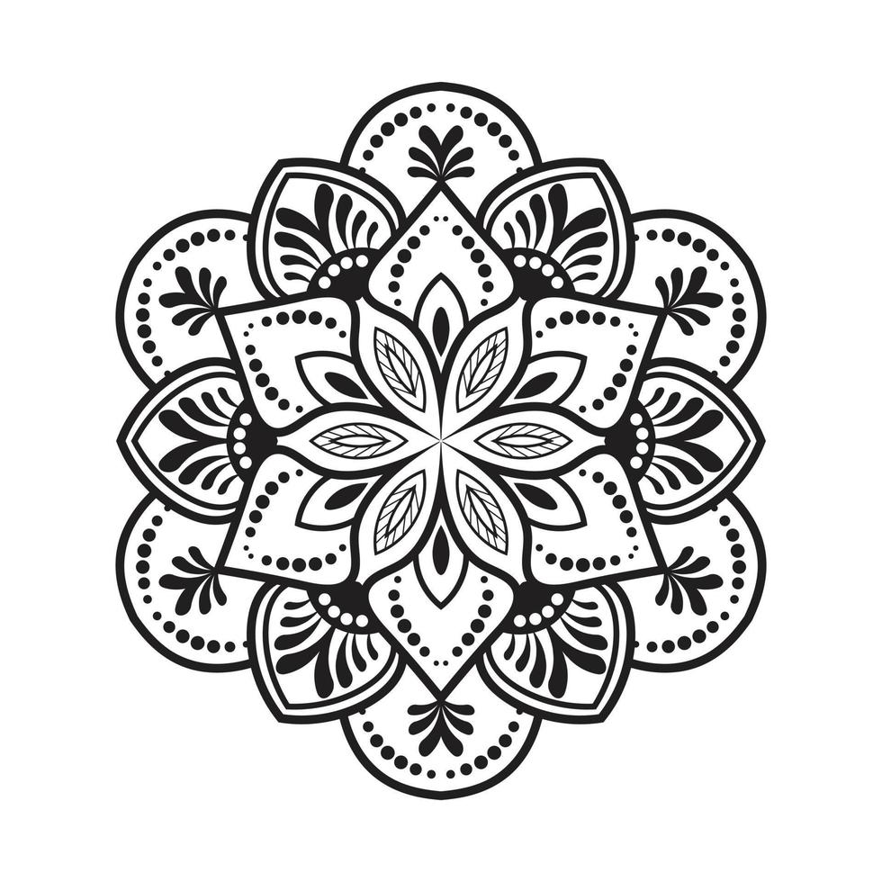 Floral mandala design with ornamental pattern vector
