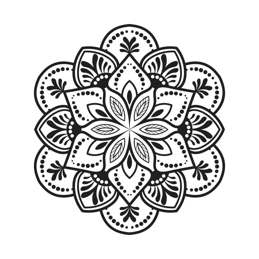 Floral mandala design with ornamental pattern vector