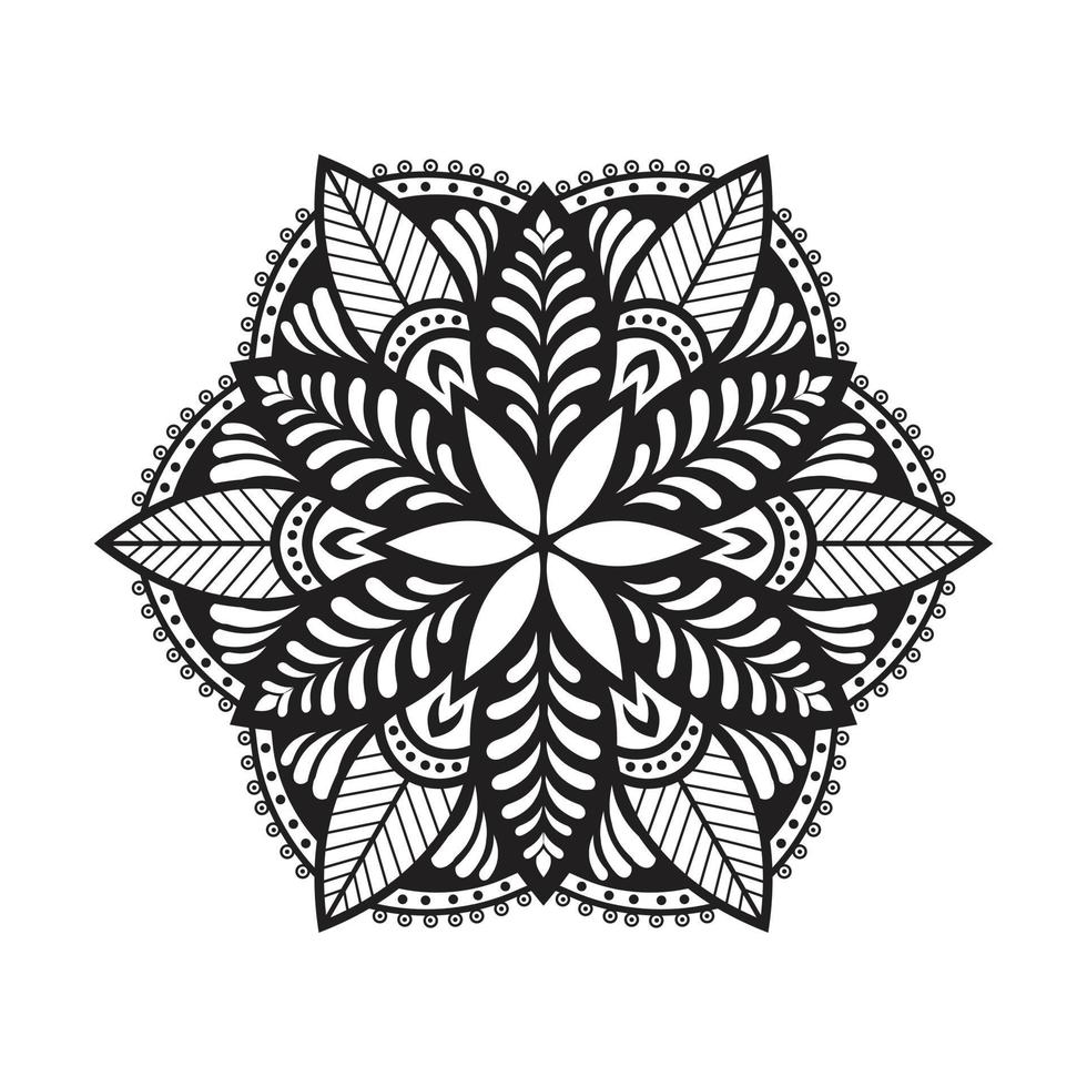 Floral mandala design with ornamental pattern vector