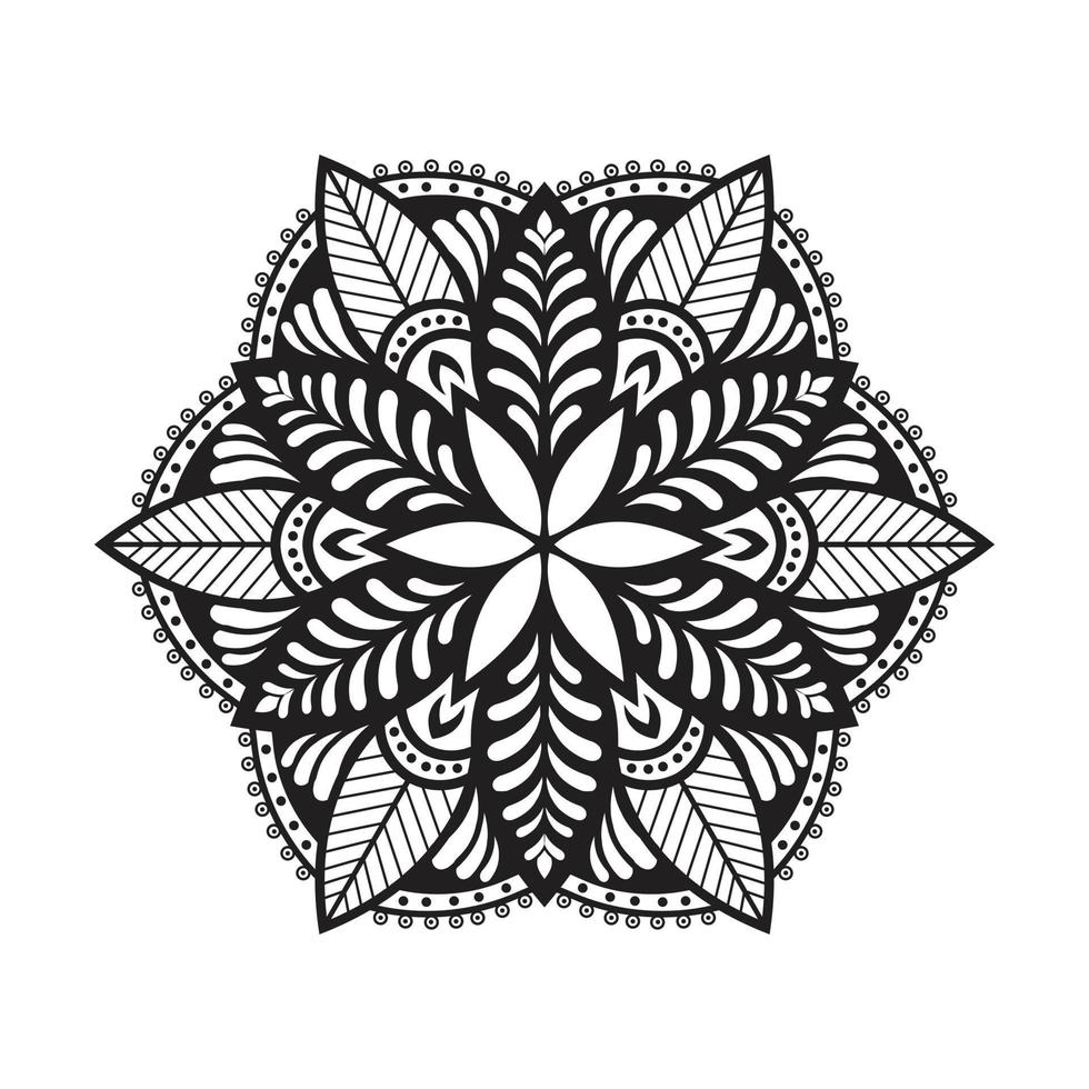 Floral mandala design with ornamental pattern vector