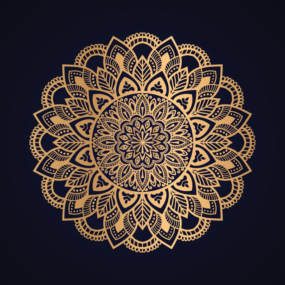 Golden luxury ornamental mandala background design vector