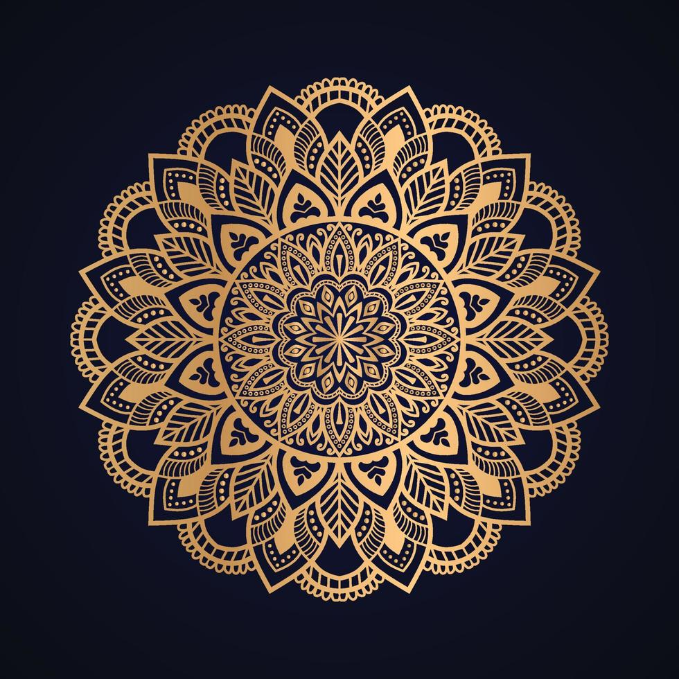 Golden luxury ornamental mandala background design vector