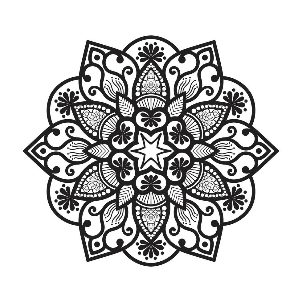 Floral mandala design with ornamental pattern vector