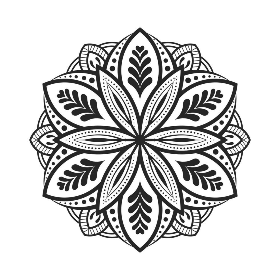 Floral mandala design with ornamental pattern vector