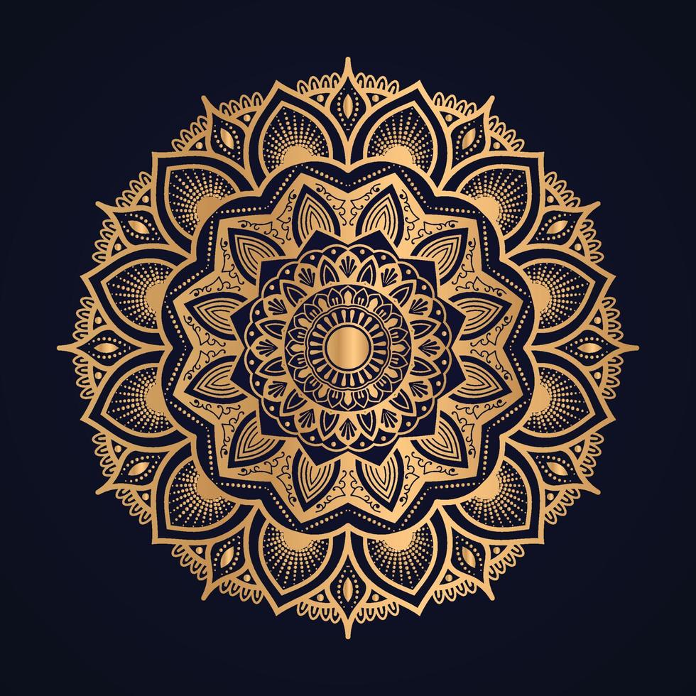 Golden luxury ornamental mandala background design vector