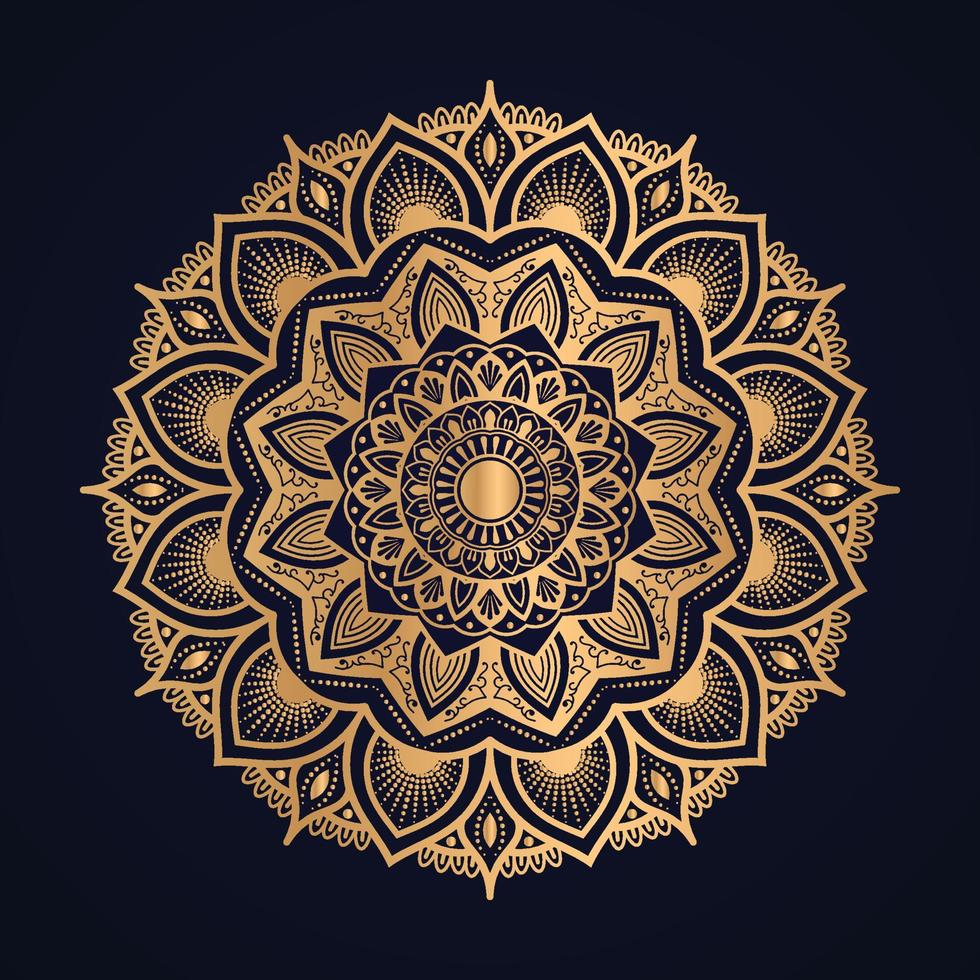 Golden luxury ornamental mandala background design vector