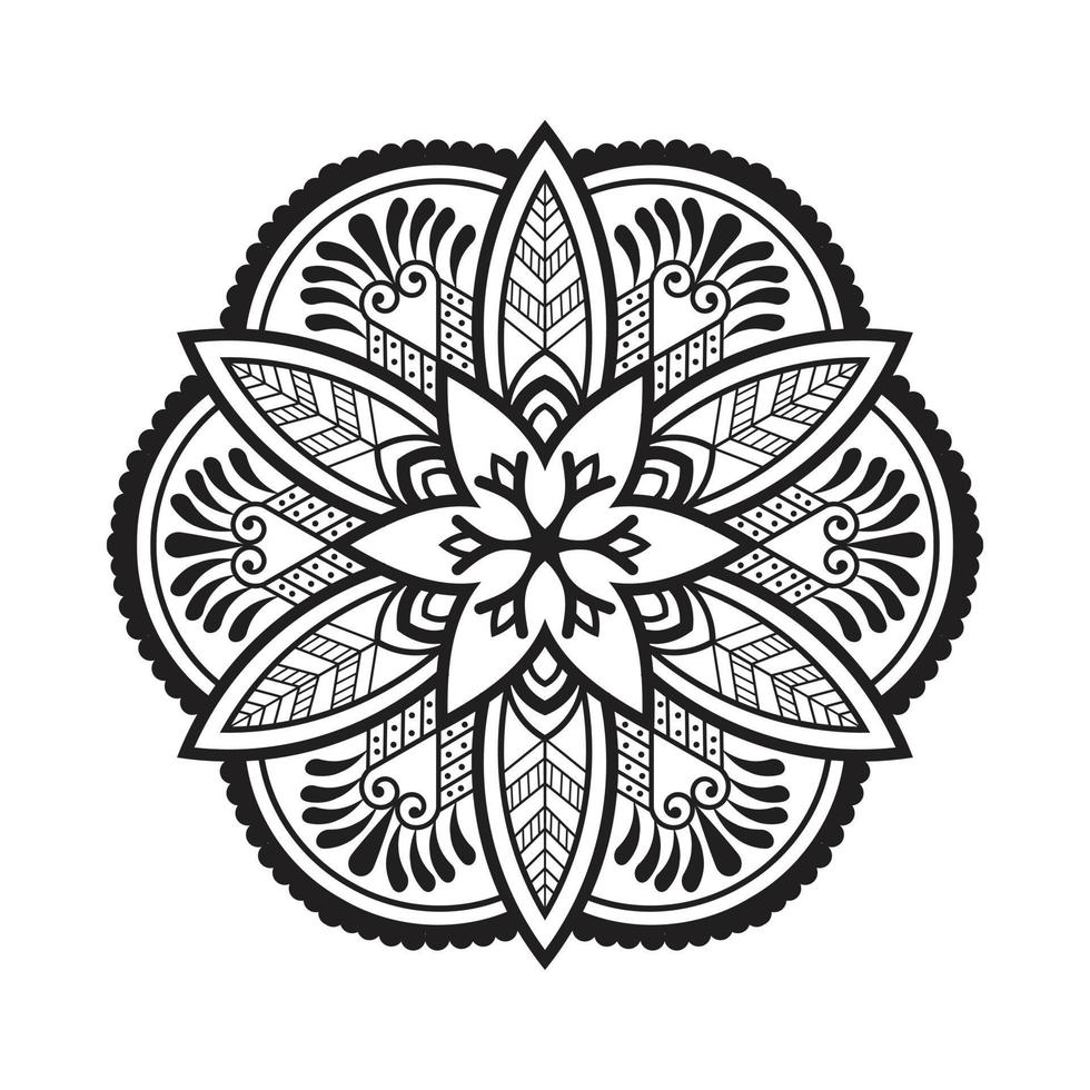 Floral mandala design with ornamental pattern vector