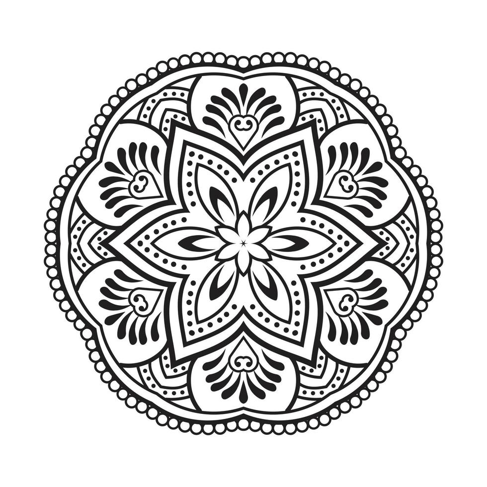 Floral mandala design with ornamental pattern vector