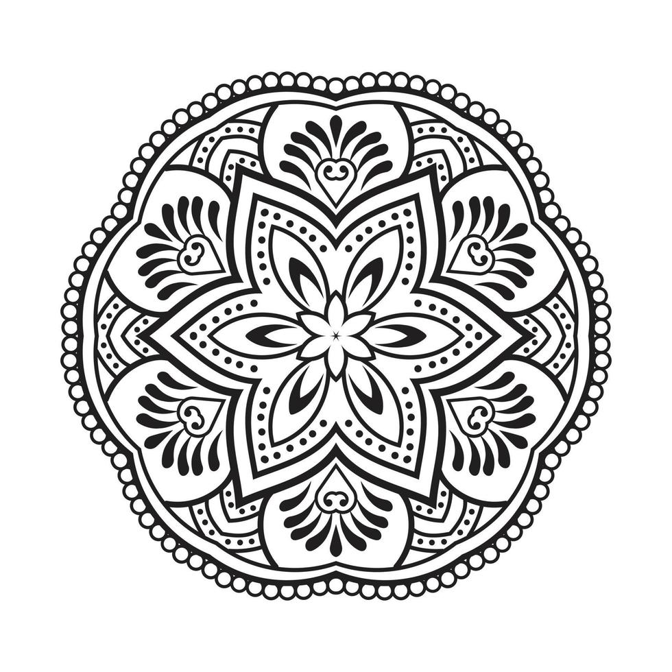 Floral mandala design with ornamental pattern vector