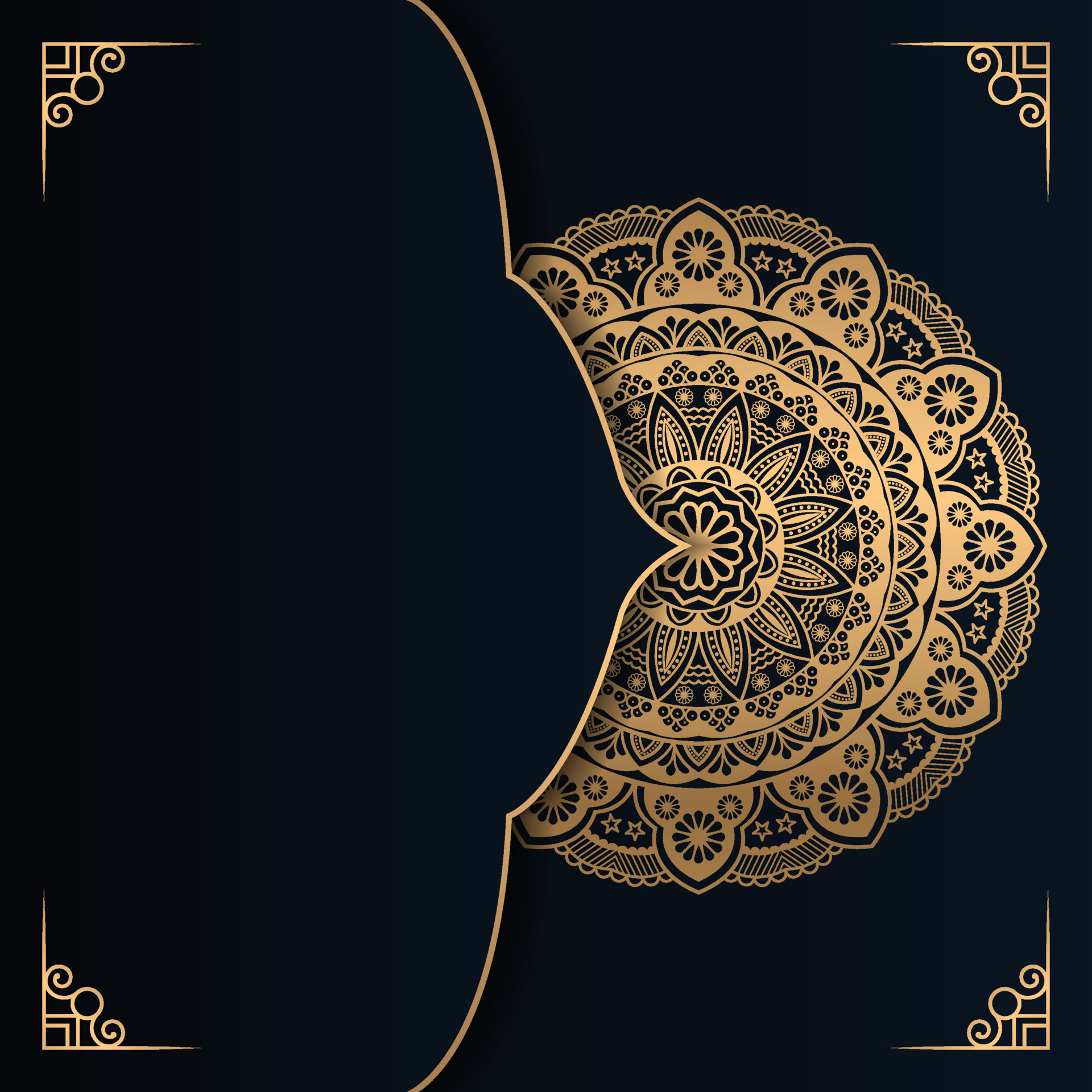 Golden luxury ornamental mandala background design with vintage ...