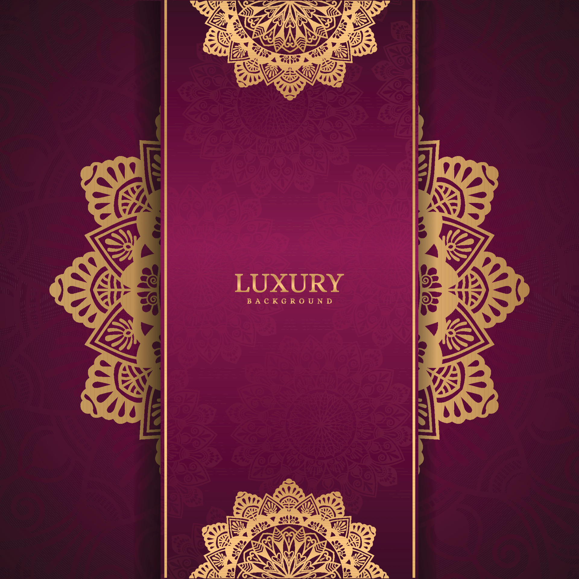 Golden luxury ornamental mandala background design with vintage wedding  invitation card pattern 9294949 Vector Art at Vecteezy