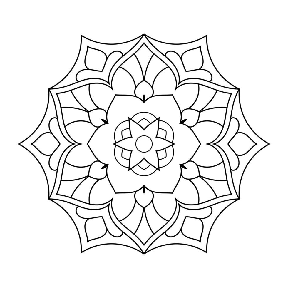 Mandala design with Arabic ethnic arabesque style floral pattern vector