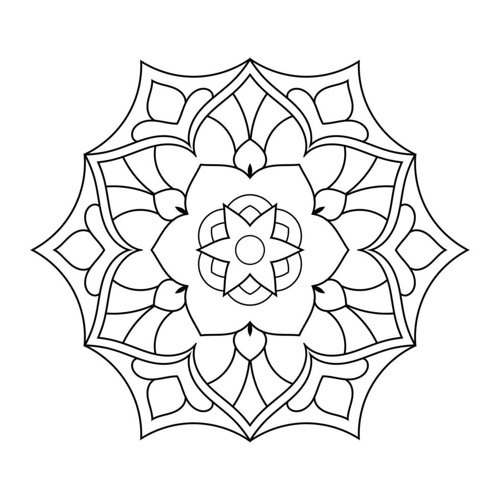 diseño de mandala con motivos florales de estilo arabesco étnico árabe vector