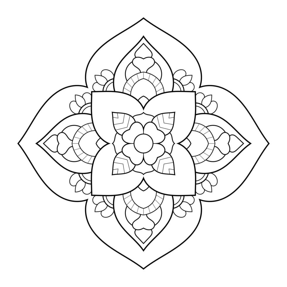 Mandala design with Arabic ethnic arabesque style floral pattern vector