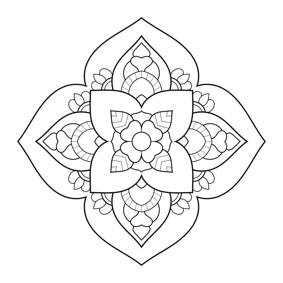 Mandala design with Arabic ethnic arabesque style floral pattern vector