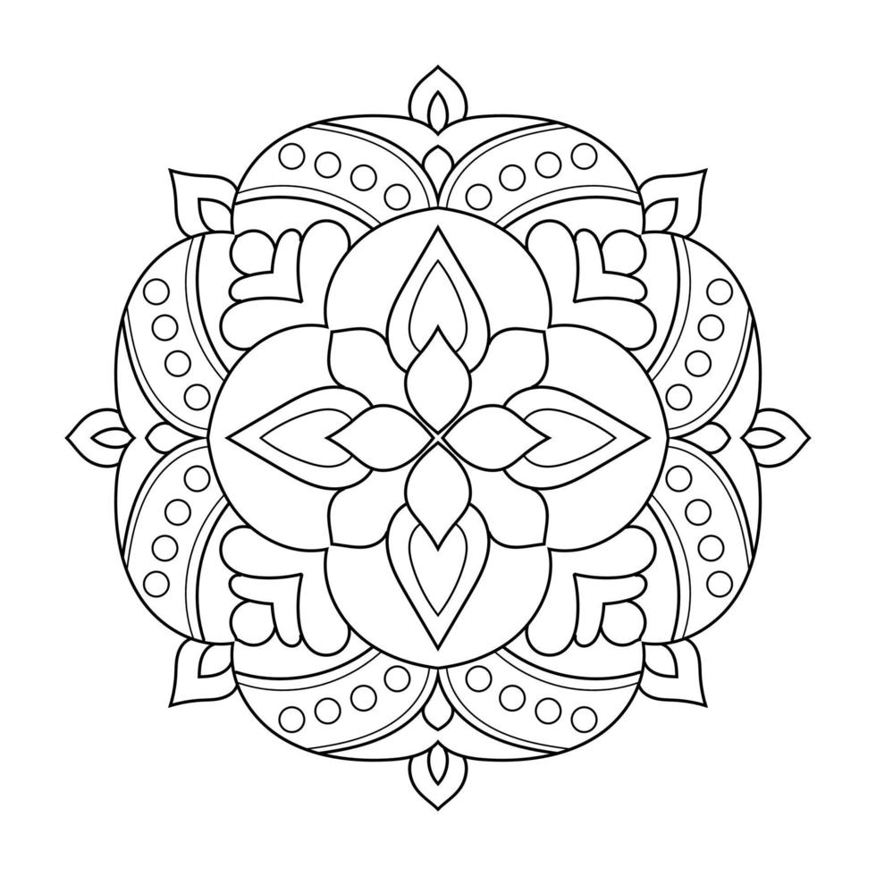 diseño de mandala con motivos florales de estilo arabesco étnico árabe vector