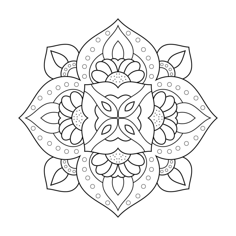 diseño de mandala con motivos florales de estilo arabesco étnico árabe vector