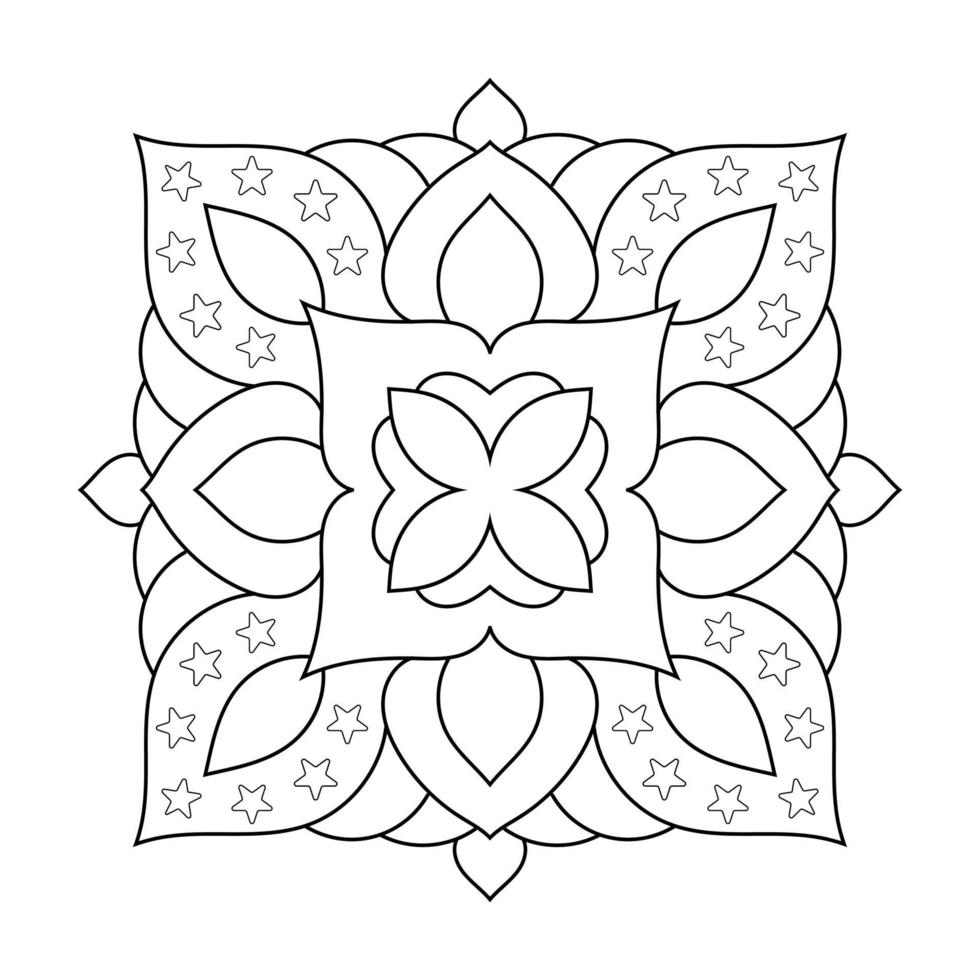 Mandala design with Arabic ethnic arabesque style floral pattern vector
