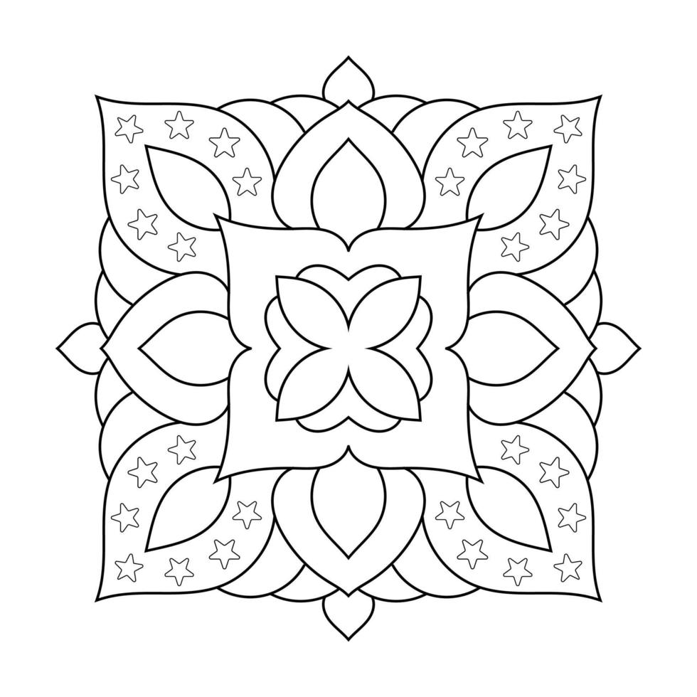 diseño de mandala con motivos florales de estilo arabesco étnico árabe vector