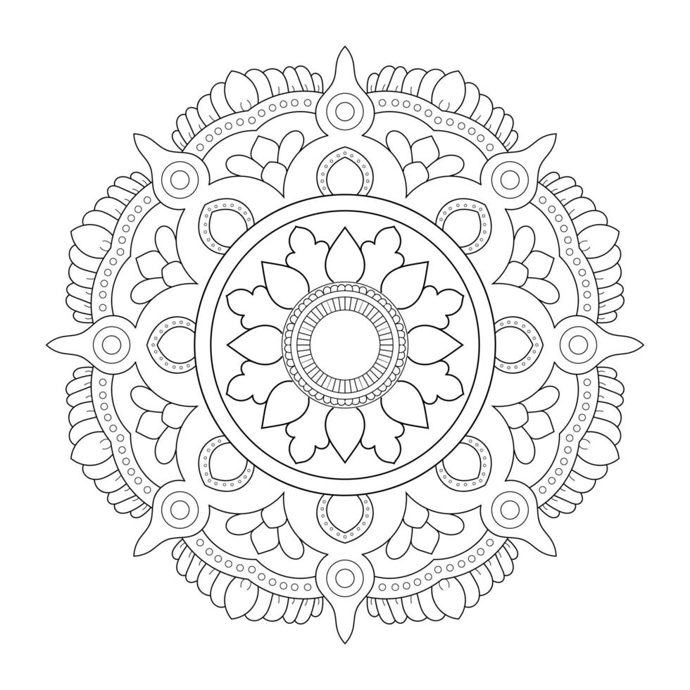 Mandala design with Arabic ethnic arabesque style floral pattern vector