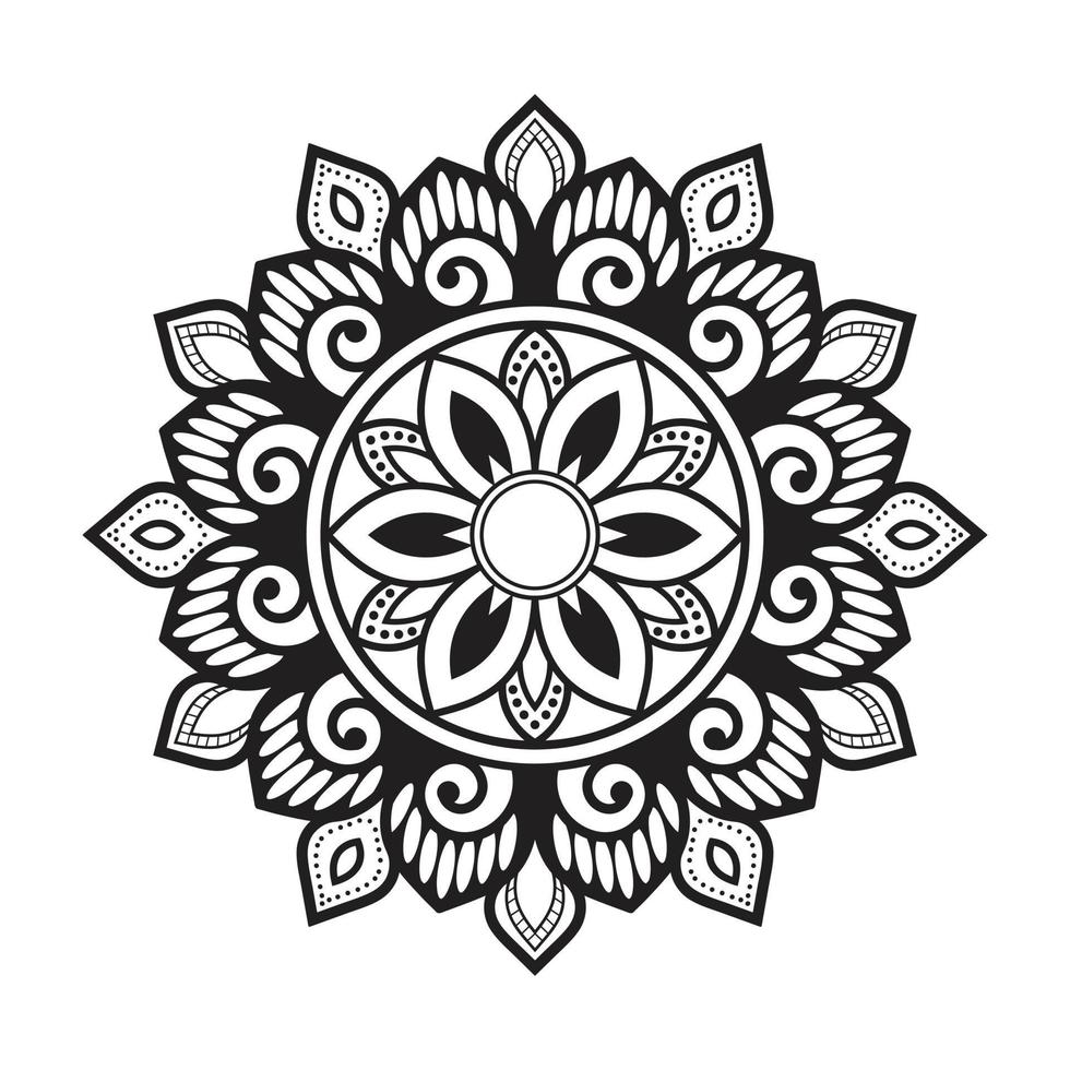 Floral mandala design with ornamental pattern vector