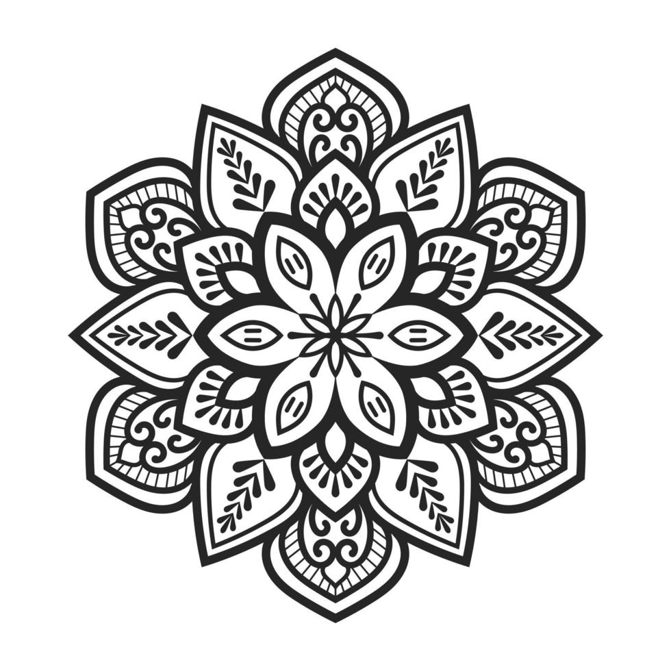 Floral mandala design with ornamental pattern vector