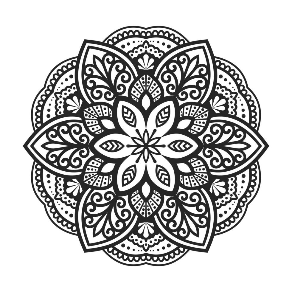 Floral mandala design with ornamental pattern vector