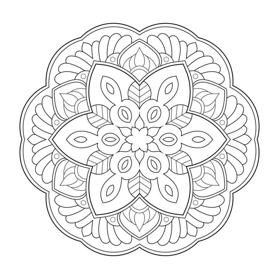 Mandala design with Arabic ethnic arabesque style floral pattern vector