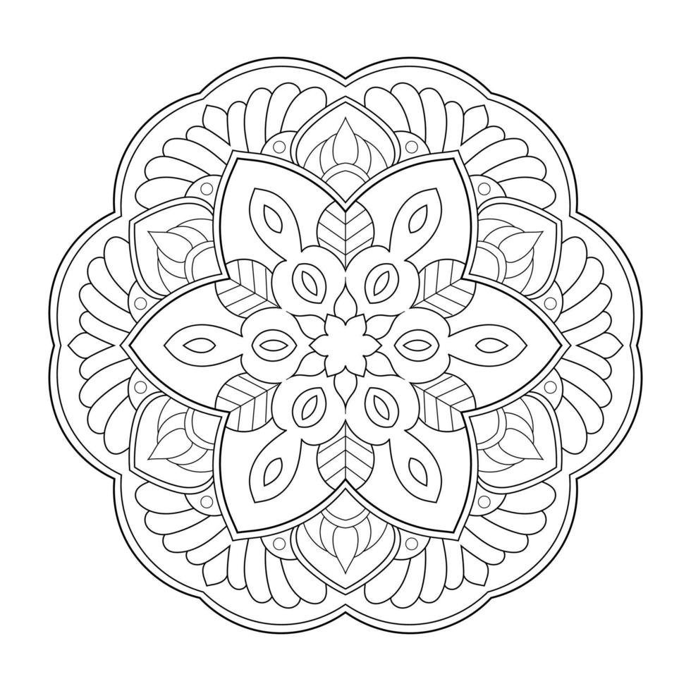 diseño de mandala con motivos florales de estilo arabesco étnico árabe vector