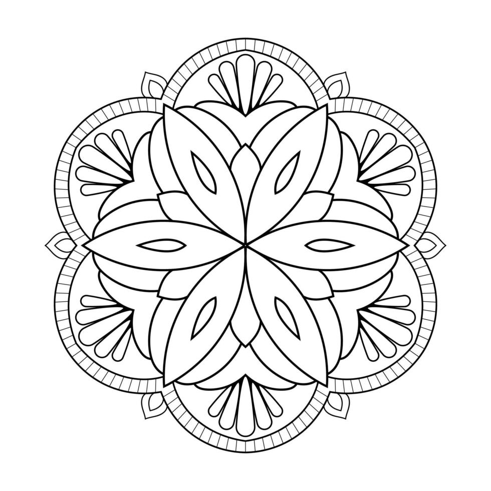 diseño de mandala con motivos florales de estilo arabesco étnico árabe vector