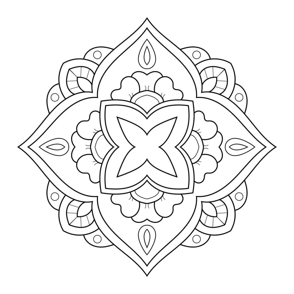 diseño de mandala con motivos florales de estilo arabesco étnico árabe vector