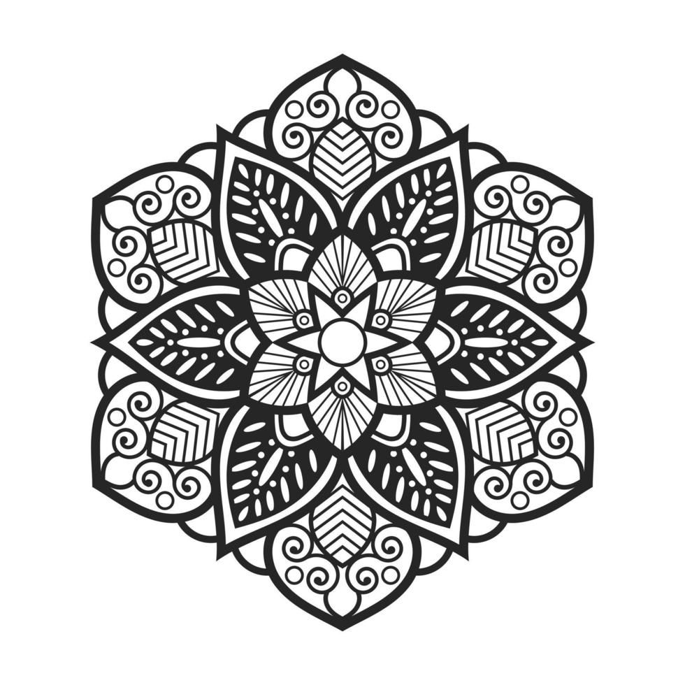 Floral mandala design with ornamental pattern vector