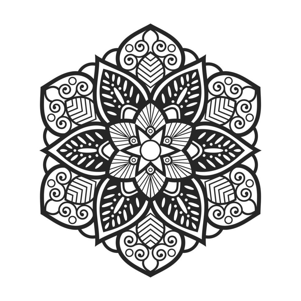 diseño de mandala floral con patrón ornamental vector