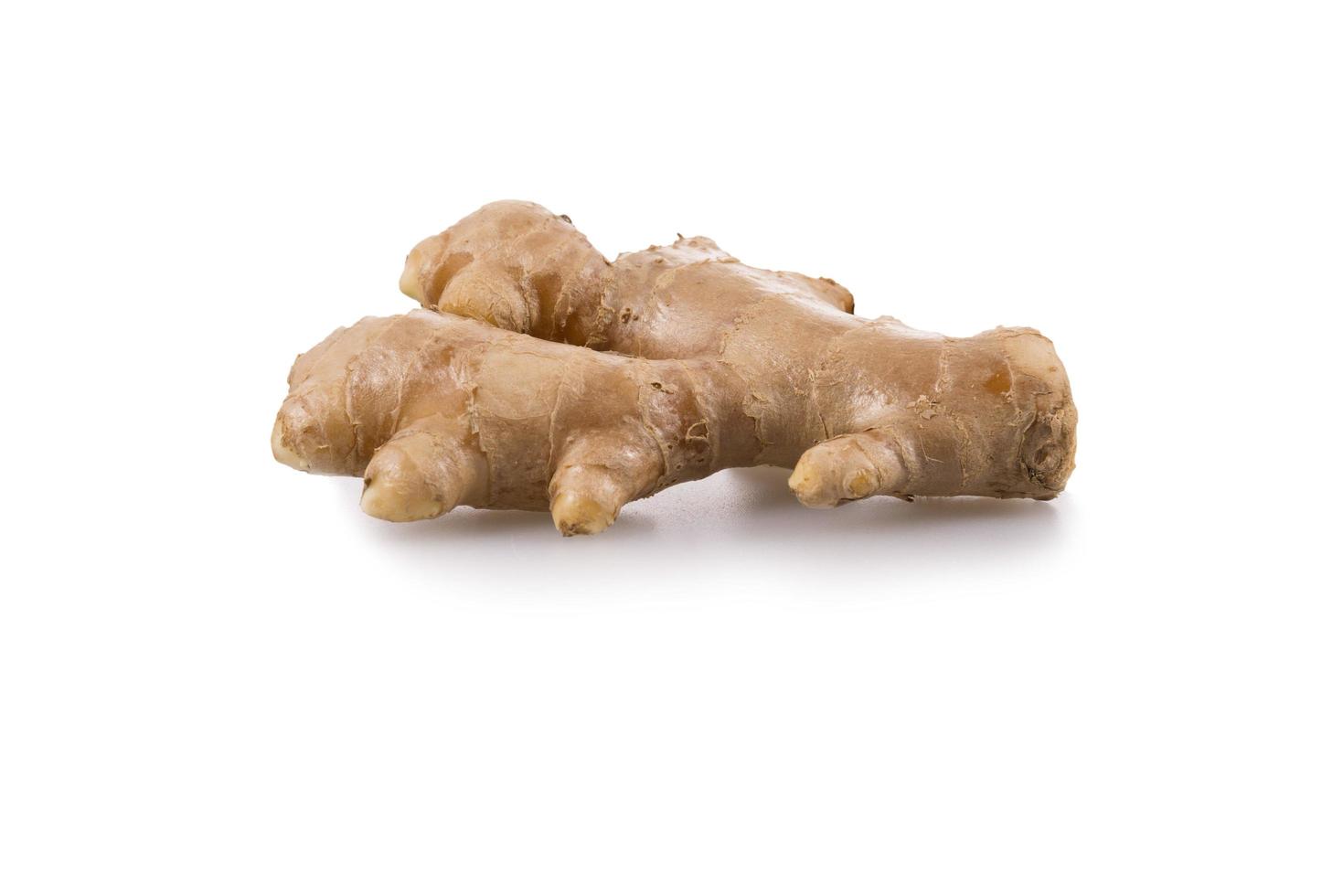 fresh ginger on white background photo