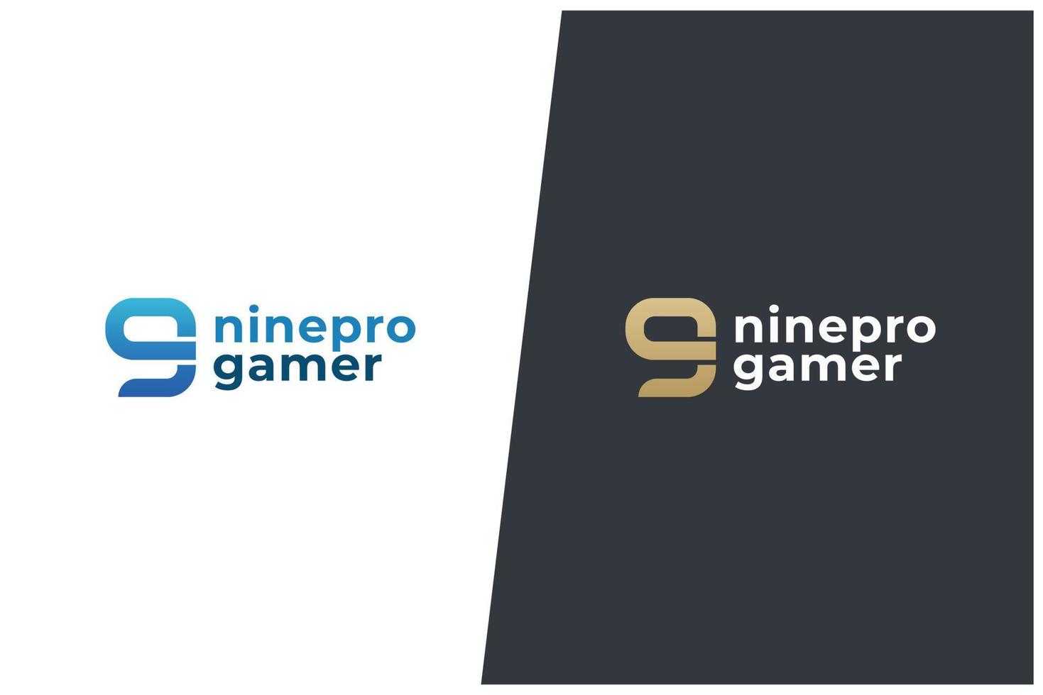 Number 9 - Nine Vector Logo Concept Design