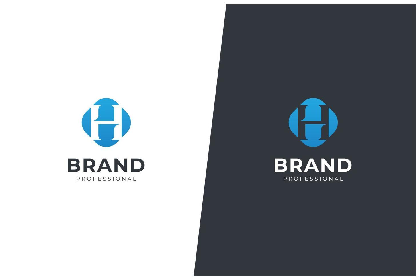 H Letter Logo Vector Concept - Monogram Icon Trademark Creative Emblem Design Template. Universal H Logotype Brand