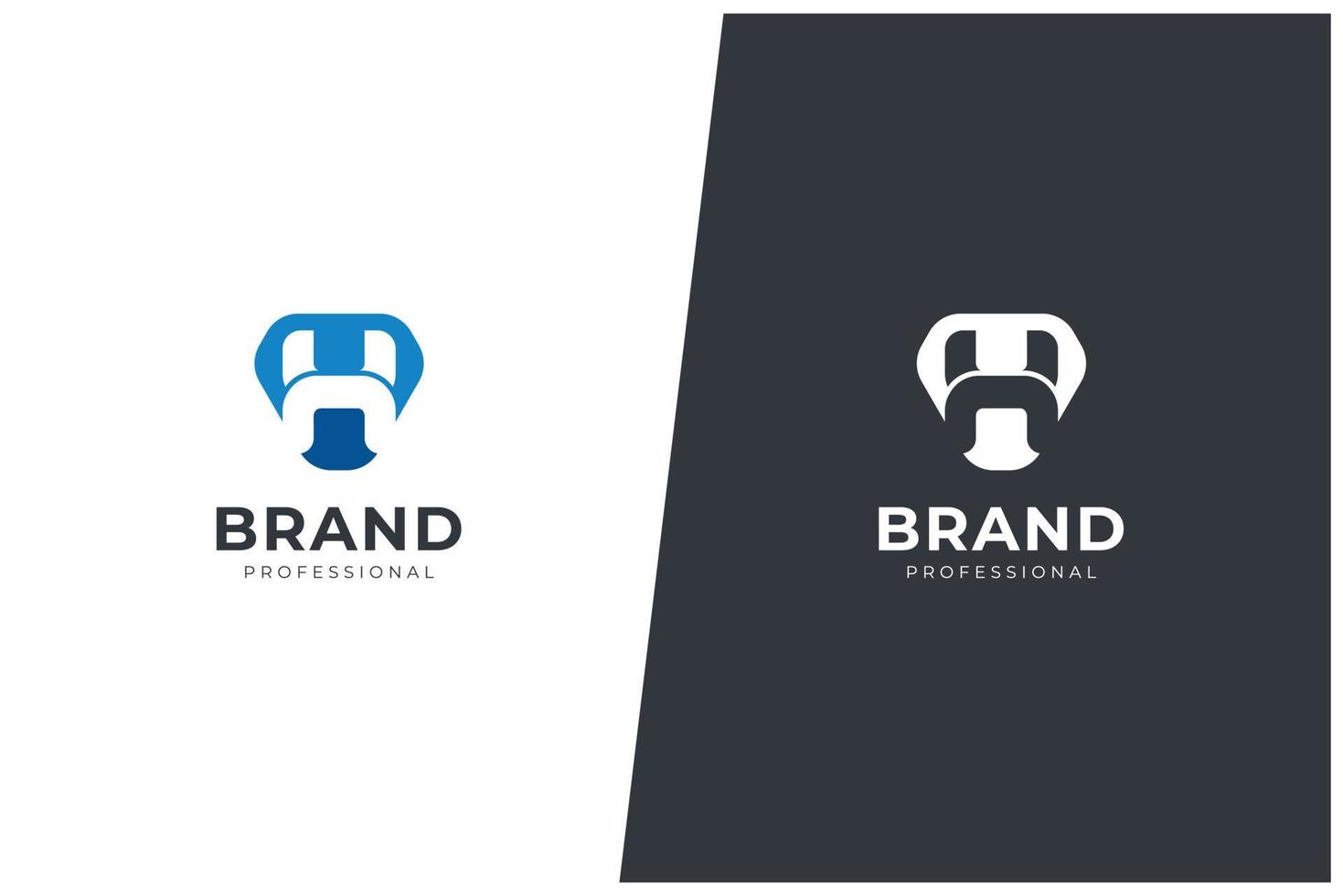 concepto de vector de logotipo de letra h - plantilla de diseño de emblema creativo de marca de icono de monograma. logotipo universal h marca